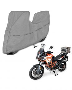 Plachta na motocykl Optimal Garage Adventure box, 215–245 cm, šedá