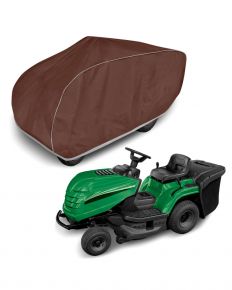 Plachta na zahradní traktor se zadním sběrným košem Optimal Garage XL230, hnědá (230 x 83 x 77 cm)