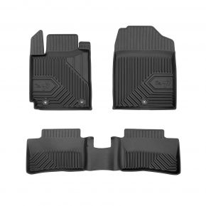 3D Gumové autokoberce No.77 pro Kia Picanto III hatchback, vzdálenost mezi zarážkami 29, 5cm od 2017 (3 ks)