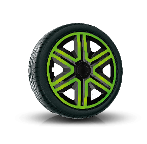 Poklice pro CITROEN 15", ACTION DOUBLECOLOR ZELENO-ČERNÉ 4 ks