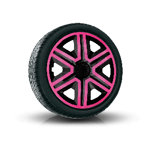 Poklice pro CITROEN 15", ACTION DOUBLECOLOR RŮŽOVO-ČERNÉ 4ks