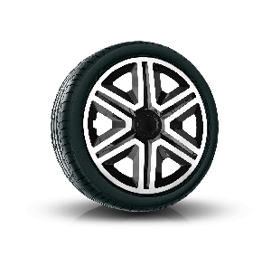 Poklice pro CITROEN 15", ACTION DOUBLECOLOR BÍLO-ČERNÉ 4ks