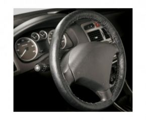 KOŽENÝ POTAH NA VOLANT car classic, VNĚJ. PR. 36-38 CM Potahy na volant Potahy do osobních automobilů