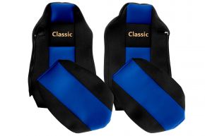 Autopotahy na míru CLASSIC pro MAN TGX (01.2007-03.2020) - sedadlo řidiče ISRI - modré