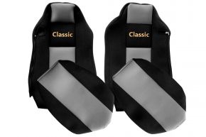 Autopotahy na míru CLASSIC pro MAN TGX (01.2007-03.2020) - sedadlo řidiče ISRI - šedé