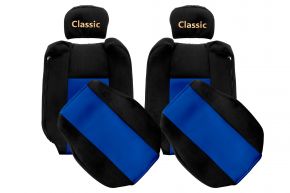 Autopotahy na míru CLASSIC pro RENAULT T (01.2014-04.2021) - nastavitelné opěrky hlavy - modré