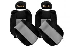 Autopotahy na míru CLASSIC pro RENAULT T (01.2014-04.2021) - nastavitelné opěrky hlavy - šedé