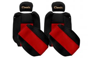 Autopotahy na míru CLASSIC pro RENAULT T (01.2014-04.2021) - nastavitelné opěrky hlavy - červené