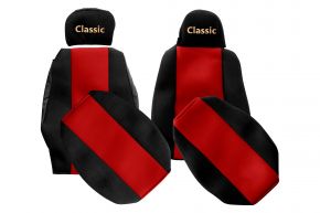 Autopotahy na míru CLASSIC pro SCANIA G (01.2013-12.2016) - rozdílné opěrky hlavy - červené