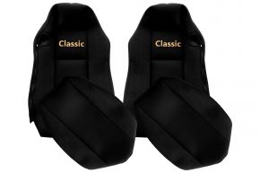 Autopotahy na míru CLASSIC pro MAN TGX (01.2007-03.2020) - stejná sedadla ISRI - černé