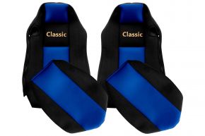 Autopotahy na míru CLASSIC pro MAN TGX (01.2007-03.2020) - stejná sedadla ISRI - modré