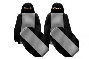 Autopotahy na míru CLASSIC pro SCANIA G NEXTGEN (od 01.2017) - úzké opěrky hlavy - šedé