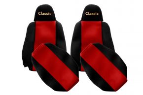 Autopotahy na míru CLASSIC pro SCANIA G NEXTGEN (od 01.2017) - úzké opěrky hlavy - červené