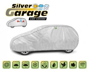 Stínící a protidešťová plachta SILVER GARAGE hatchback Opel Corsa D od 2007 d. 380-405 cm