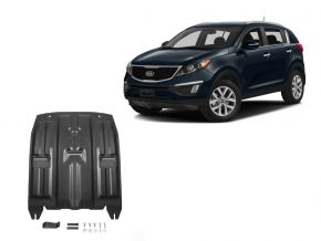 Ocelový kryt motoru a převodovky Kia Sportage 2WD/4WD 2,0MPI; 2WD/4WD 2,0CRDI; 2WD/4WD 1,6T (177hp) 2016-