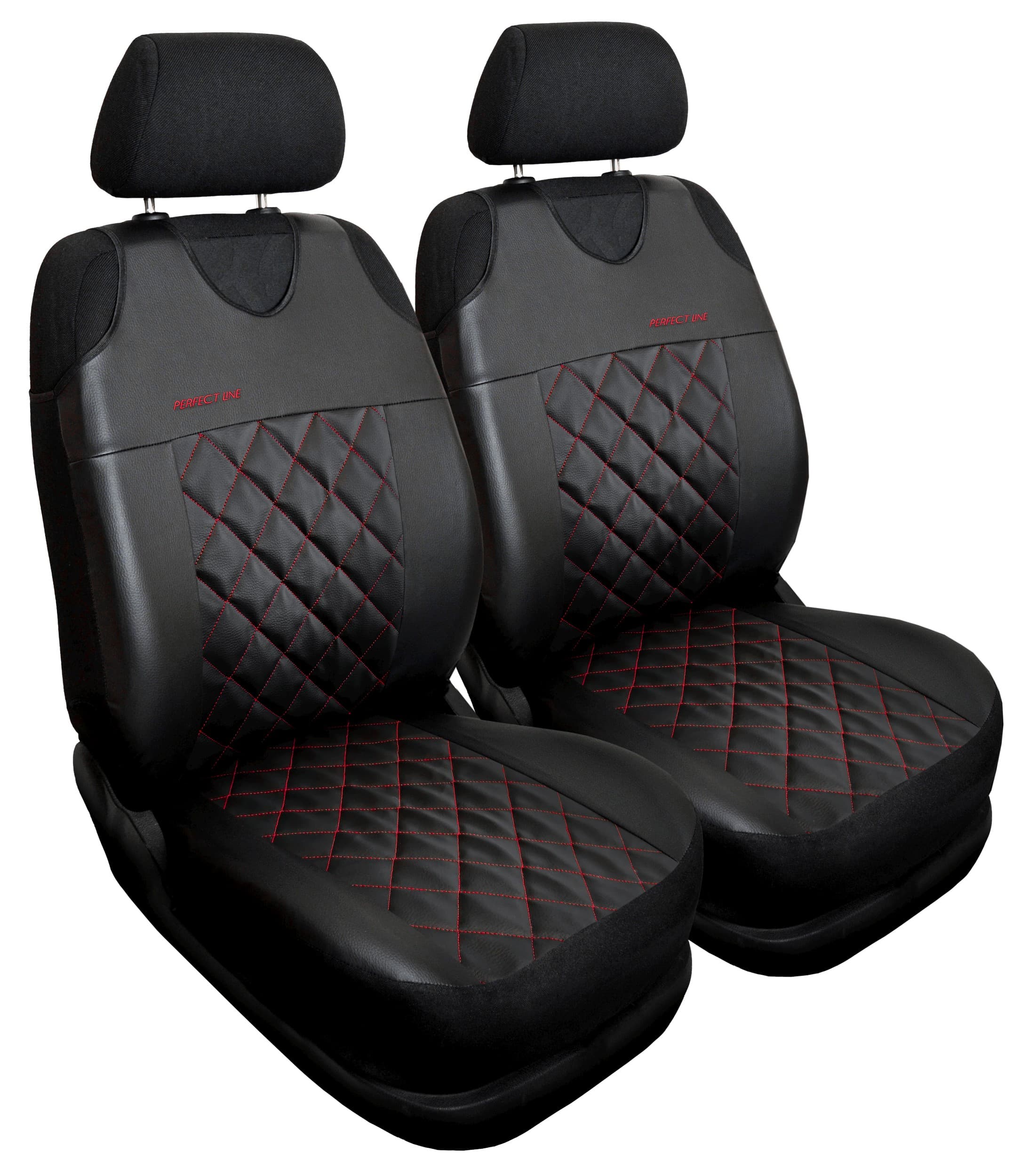 Sada červených autotrik Perfect Line+ na předních sedadlech