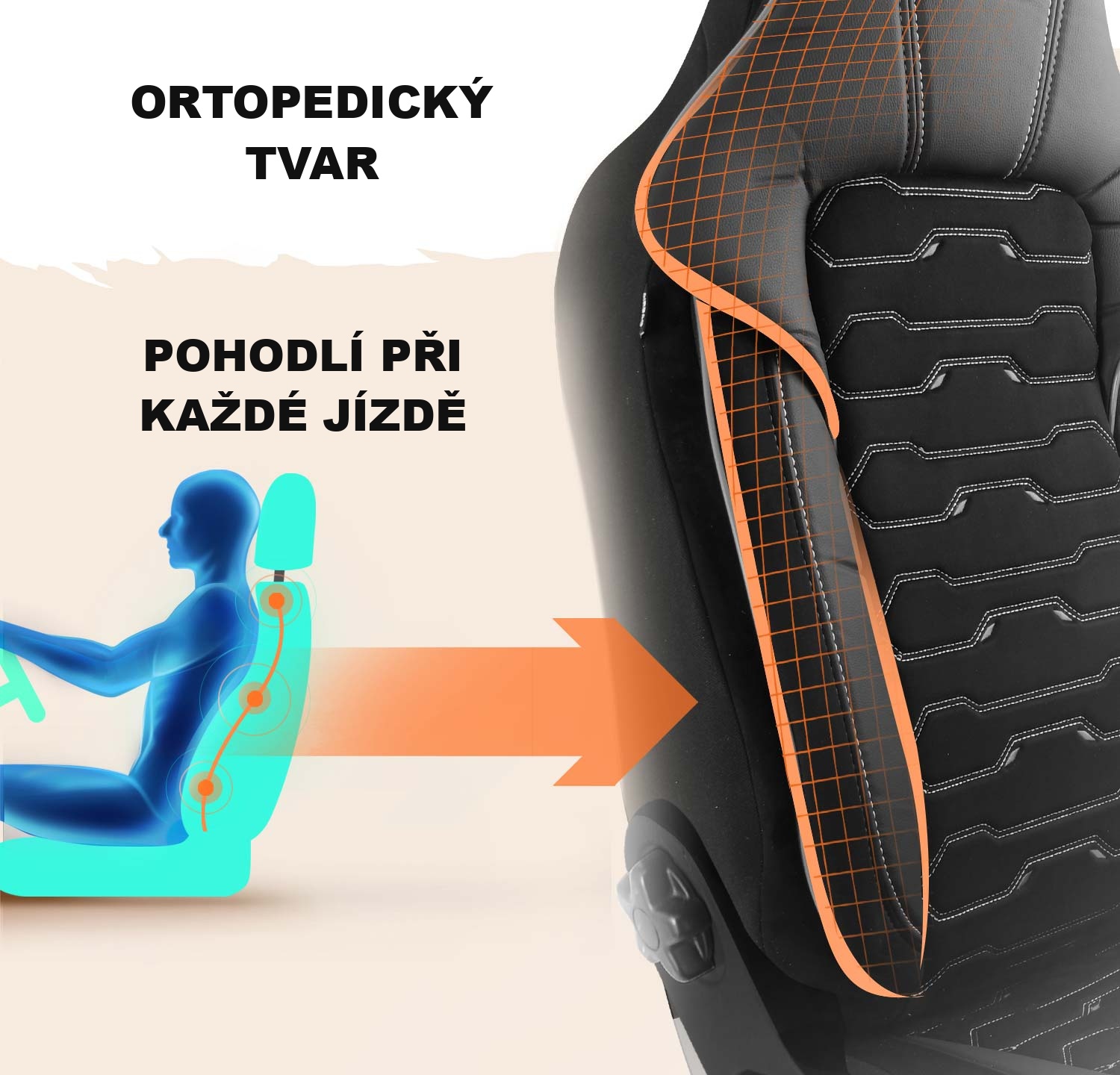 Tvar autopotahů Beirut pro pohodlí při jízdě