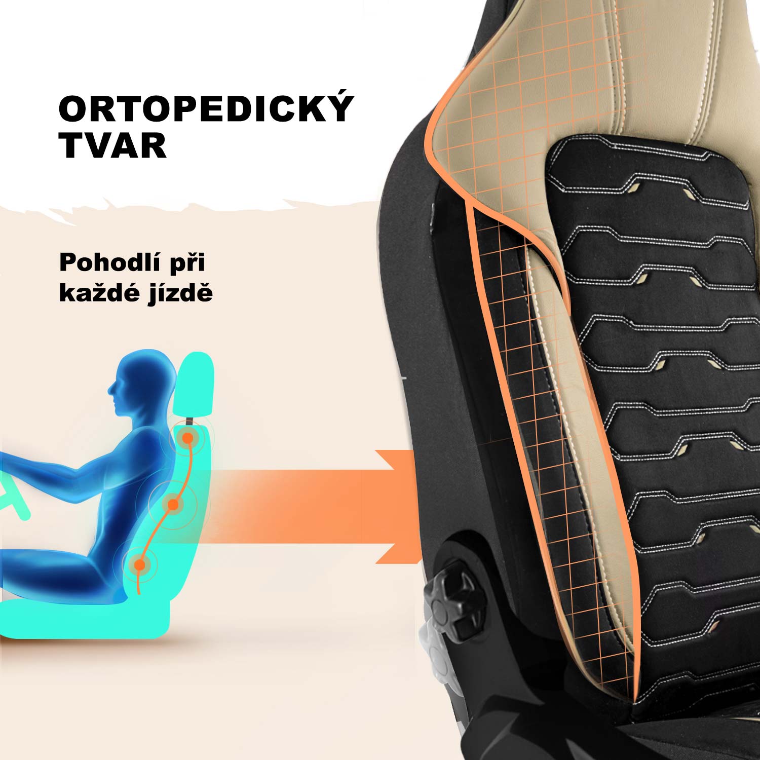 Tvar autopotahů Beirut pro pohodlí při jízdě