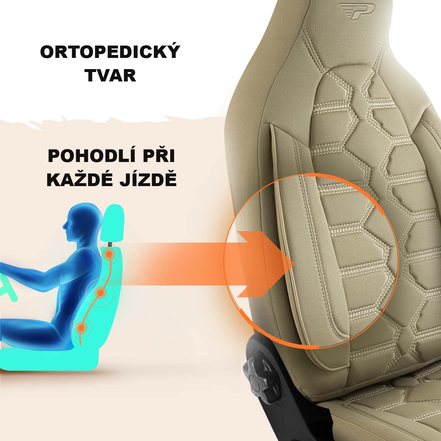 Tvar autopotahů Boston pro pohodlí při jízdě